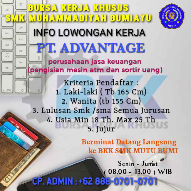 INFO LOKER PT. ADVENTAGE