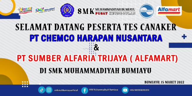 2 PERUSAHAAN BESAR GELAR RECRUITMENT DI SMK MUHAMMADIYAH BUMIAYU